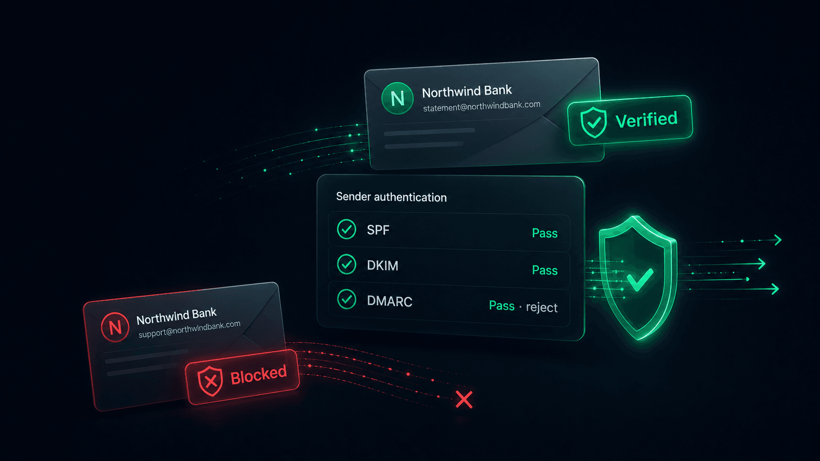 Email authentication: SPF, DKIM and DMARC verifying your mail and blocking spoofers